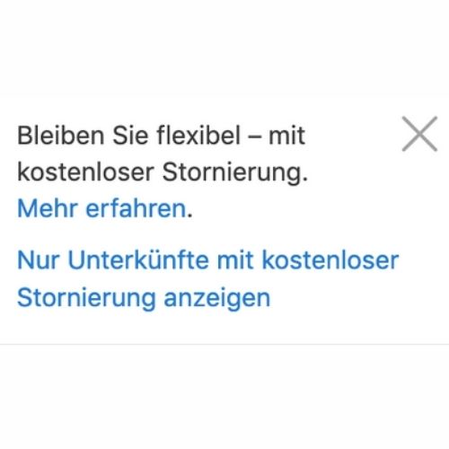 Flexible Stornobedingungen
