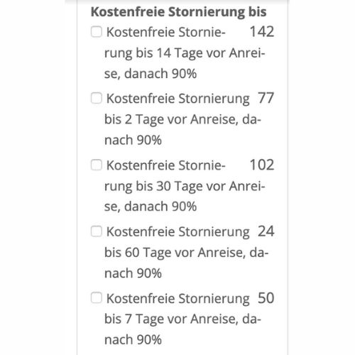 Flexible Stornobedingungen